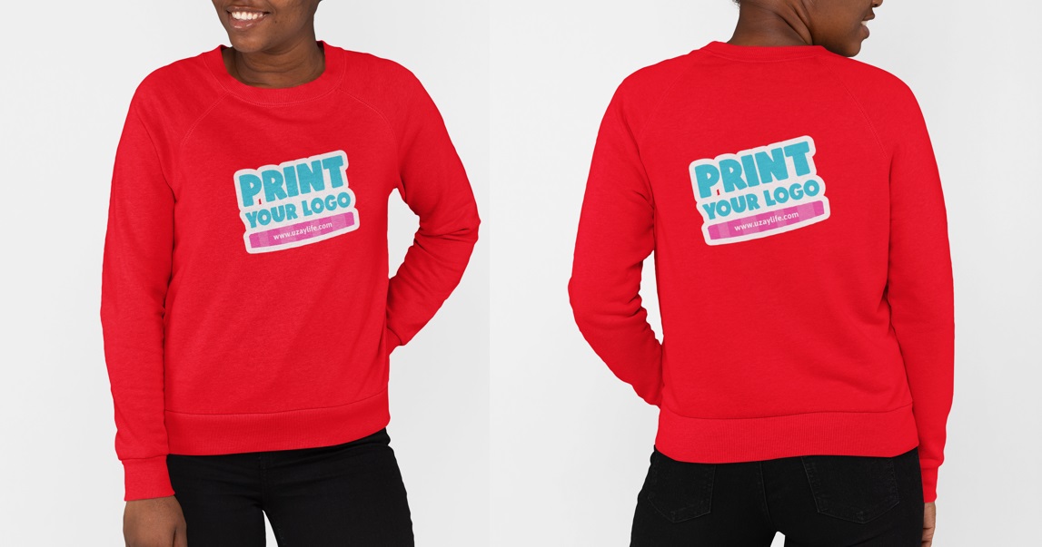 Winter Sweatshirt für Damen - Rot