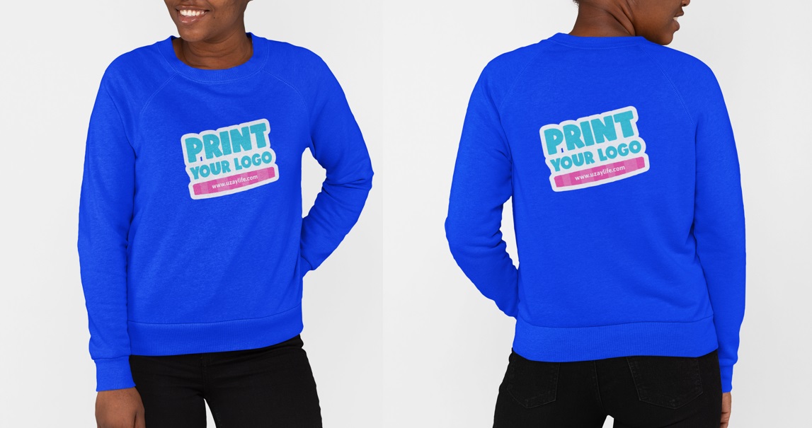 Winter Sweatshirt für Damen - Blau