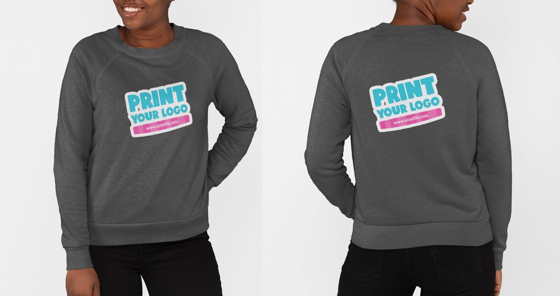 Winter Sweatshirt für Damen - Grau