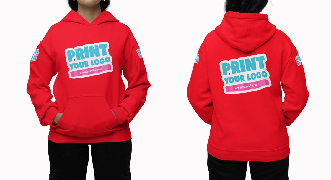 Kapuzen Sweatshirt für Damen - Rot