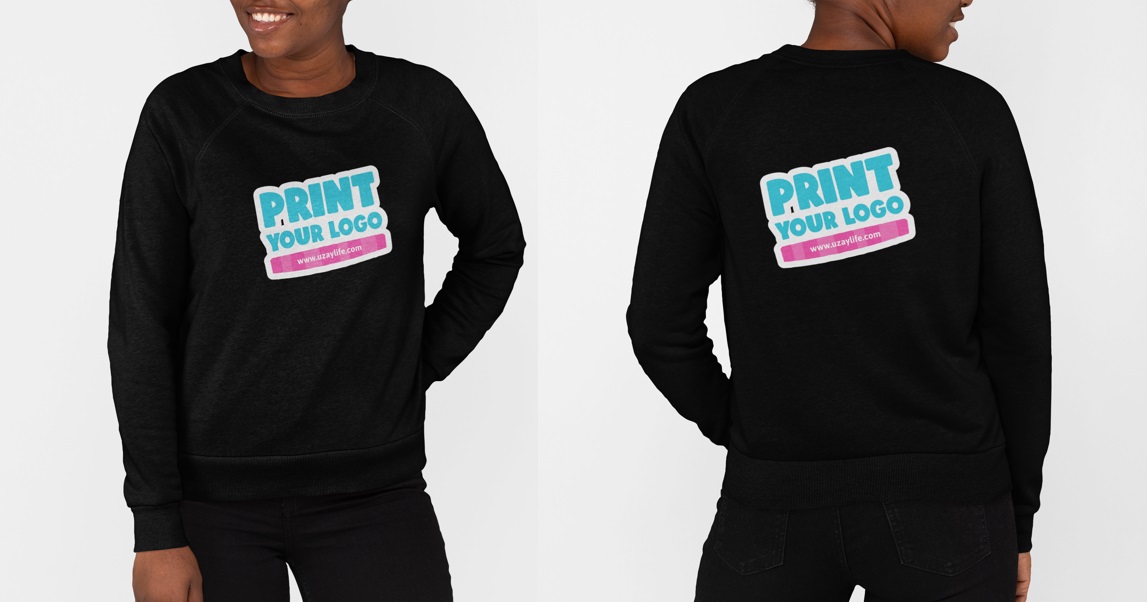 Winter Sweatshirt für Damen - Schwarz