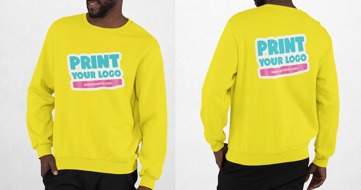 Winter Sweatshirt für Herren - Gelb