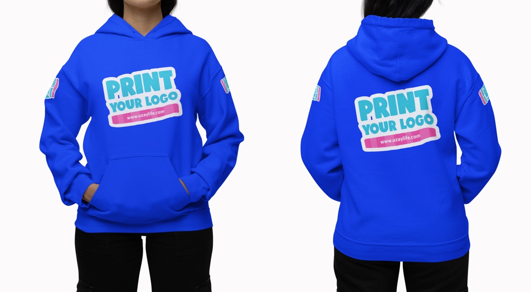 Kapuzen Sweatshirt für Damen - Blau