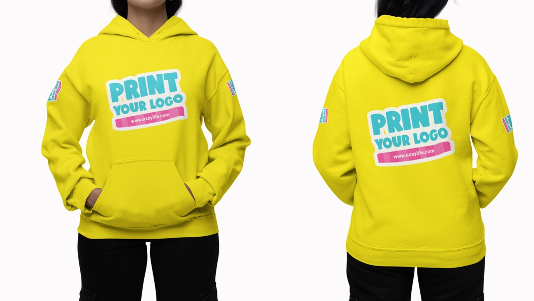 Kapuzen Sweatshirt für Damen - Gelb