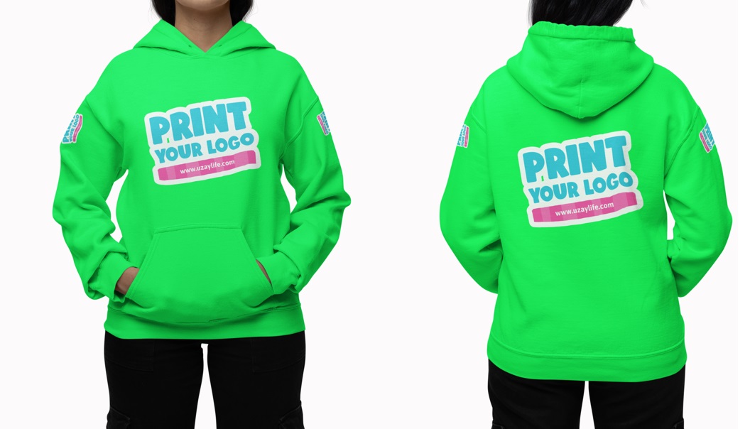 Kapuzen Sweatshirt für Damen - Grün
